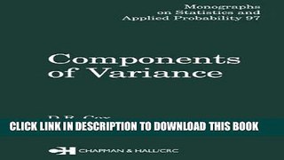 [READ] Mobi Components of Variance (Chapman   Hall/CRC Monographs on Statistics   Applied