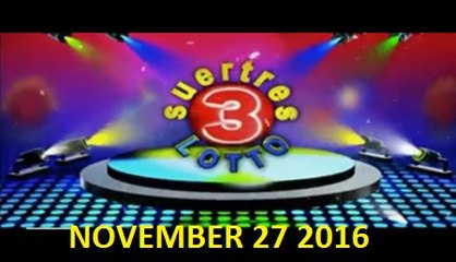 PCSO Lotto SwerTres Draw - November 27 2016