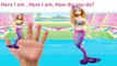 Barbie Pool Party with Barbie Doll and Ken Doll Finger Family Song Nursery Rhyme