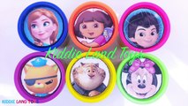 Learn Colors Play-Doh Surprise Eggs Dippin Dots Tubs Minnie Mouse Dora Kwazii