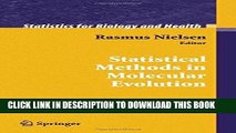 [READ] Mobi Statistical Methods in Molecular Evolution (Statistics for Biology and Health)