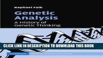 [READ] Kindle Genetic Analysis: A History of Genetic Thinking (Cambridge Studies in Philosophy and