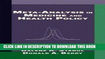 [READ] Mobi Meta-Analysis in Medicine and Health Policy (Chapman   Hall/CRC Biostatistics Series)