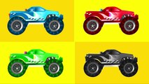 Monster Trucks Teaching Colors - Learning Colours for Kids Baby Toddler by Animated Surprise Eggs TV