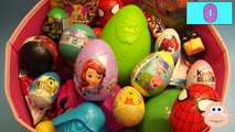 NEW Huge 100 Surprise Egg Opening Kinder Surprise Peppa Pig Spider Man Avengers Sophia the First