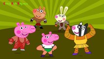 Finger Family Peppa Pig Cartoon with Mucha Lucha Finger Family Rhyme Kids Animation Rhymes Songs