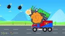 Spiderman Truck Vs Hulk Truck - Monster Trucks For Children - Kids Video