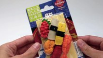 Sushi shaped erasers kit Iwako Kutsuwa Character Nerikiri Rilakkuma キャラクター練り切り・リラックマ