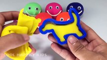 Play Creative and Learn Colours with Play Dough Smiley Face Molds Fun, Dogs For Kids