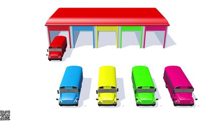 Colors for Children to Learn with Color Bus Toy - Colours for Kids to Learn - Learning Videos