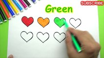 Learn Colors For Kids With Hearts Coloring Pages