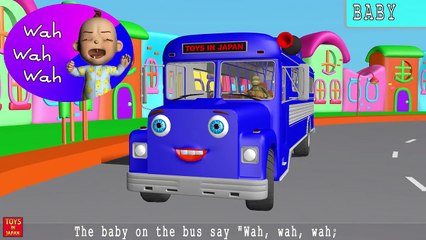 Wheels On The Bus | Blue Bus