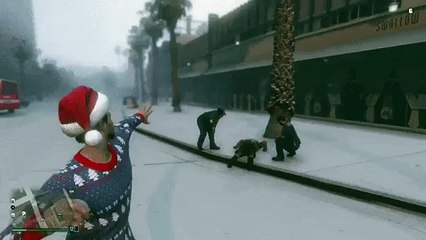 Bataille de boules de neige sur gta