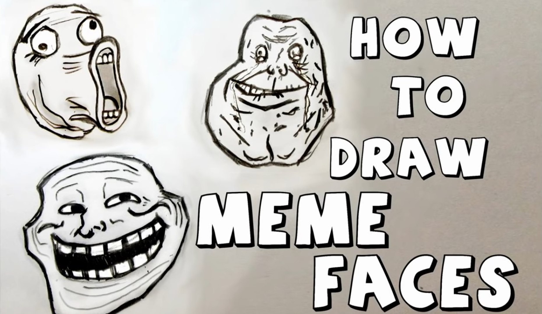 How to draw Meme Faces Step By Step, image size:1861x1080