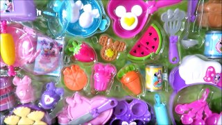 Minnie Mouse bowtastic kitchen accessory set velcro cutting fruit vegetables bread waffle toy eggs-paHDYIreEcI