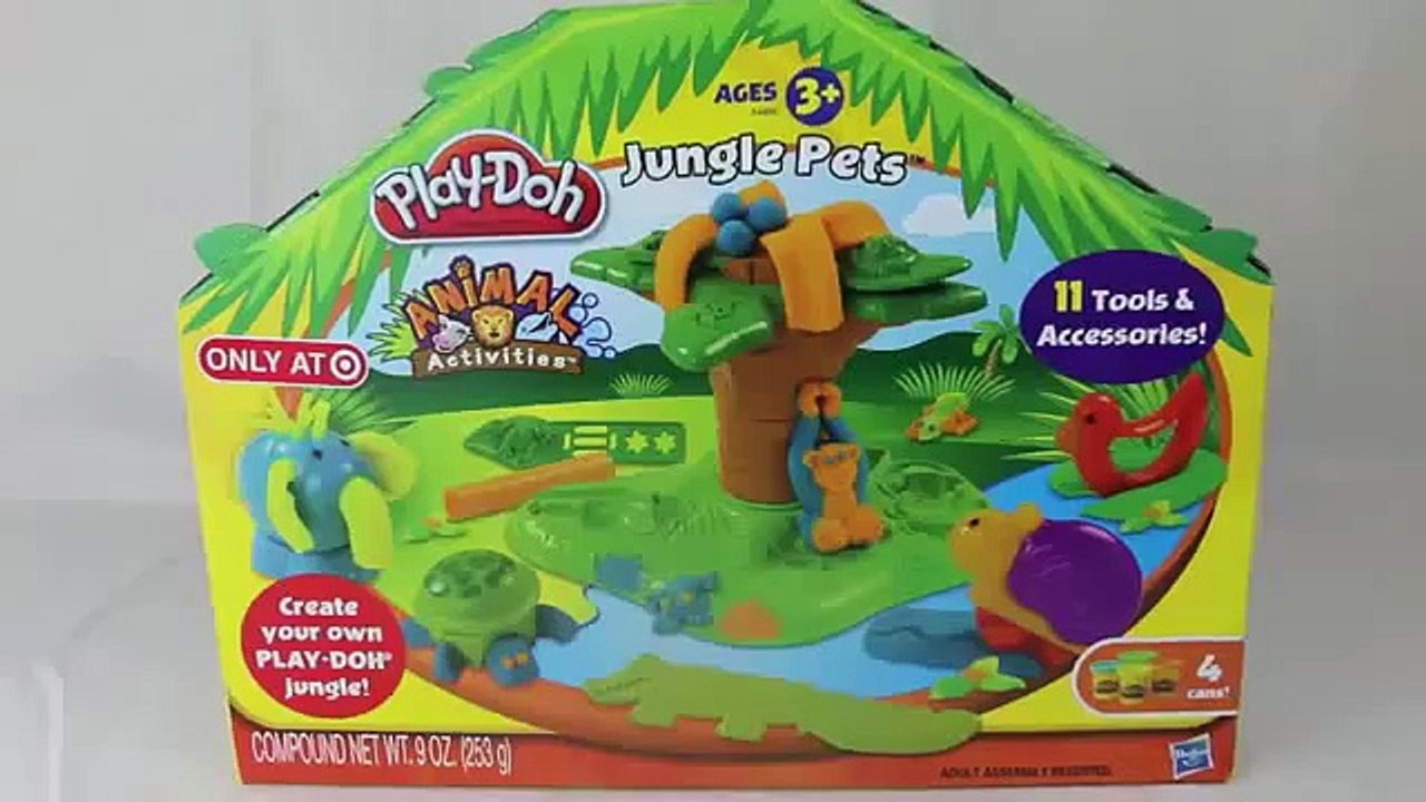Play Doh Jungle Pets Animal Activities Play Doh Elephant Turtle Monkey Animal Playdough Set