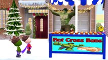 Hulk FInger Family Songs For Children | Johny Johny Yes Papa And Hot Cross Buns Nursery Rhymes