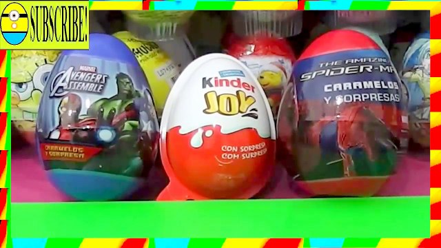 3 oeufs surprise kinder joy, avengers, spiderman. oeuf surprise en francais киндер сюрприз بيض كندر