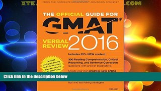 Price The Official Guide for GMAT Verbal Review 2016 with Online Question Bank and Exclusive Video