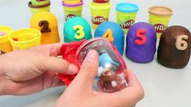 Surprise Eggs Play Doh Colors Number Playdough Toys YouTube