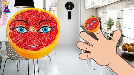 Finger Family GRAPE FRUIT Funny Nursery Rhymes | 2D Cartoon Nursery Rhymes for Babies
