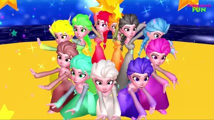Colors Frozen Elsa Nursery Rhymes | Spider man Baby Frozen Elsa Finger Family Songs for Children