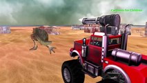 Angry Dinosaur Compilation | Monster Truck Vs Dinosaurs | Funny Cartoon Videos for Children