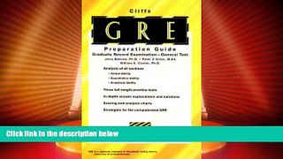 Best Price CliffsTestPrep GRE (Graduate Record Examination) (Test preparation guides) Jerry Bobrow