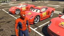 Spiderman drives Lightning McQueen Monster Truck Children Songs
