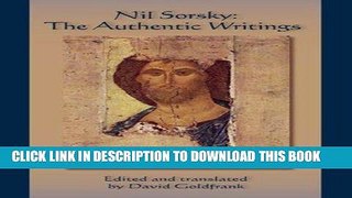 Books Nil Sorsky: The Authentic Writings (Cistercian Studies series) Download Free