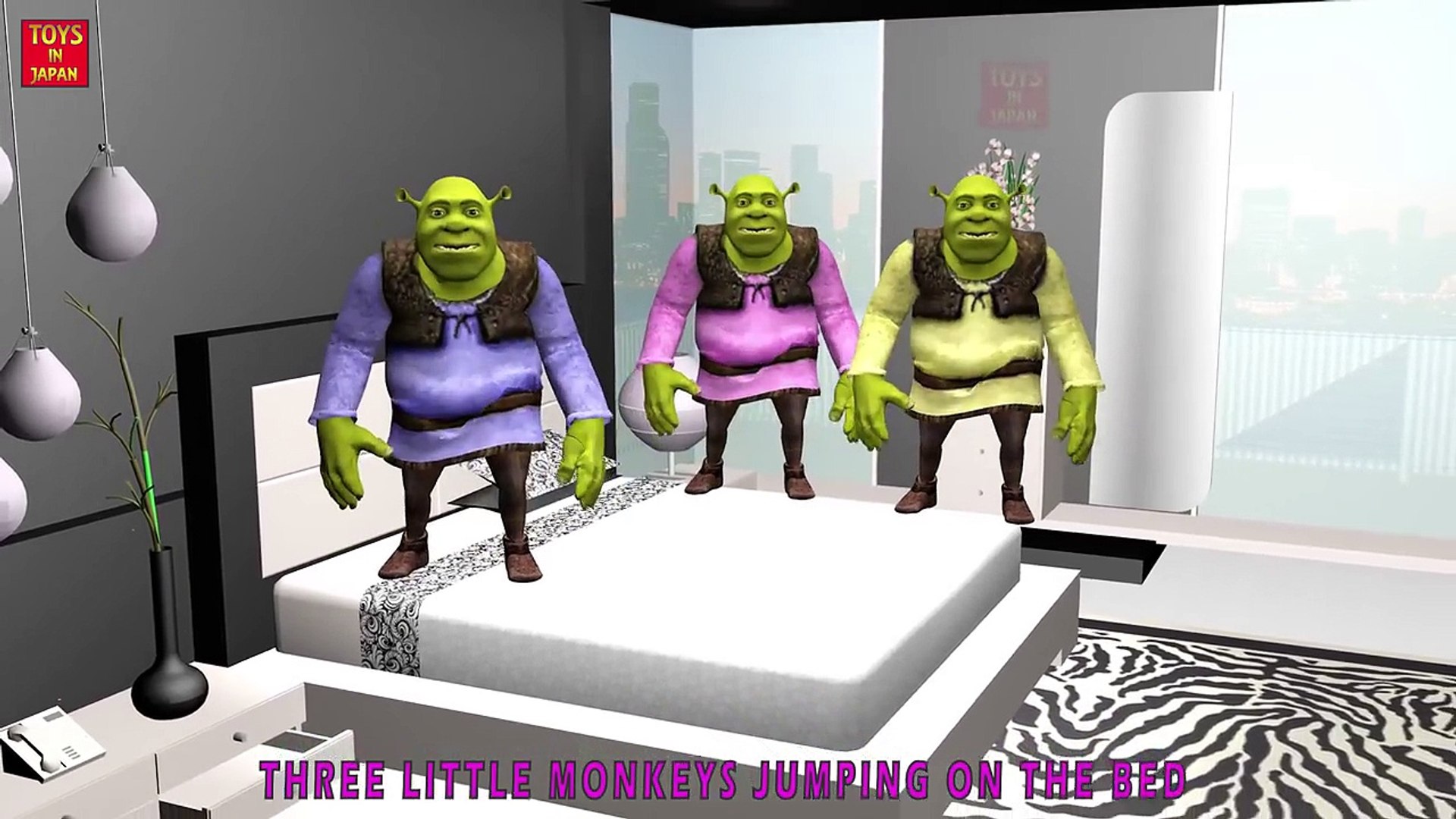 5 Little SHREK Jumping On The Bed | Nursery Rhymes for Children | 3D  Animation - video Dailymotion