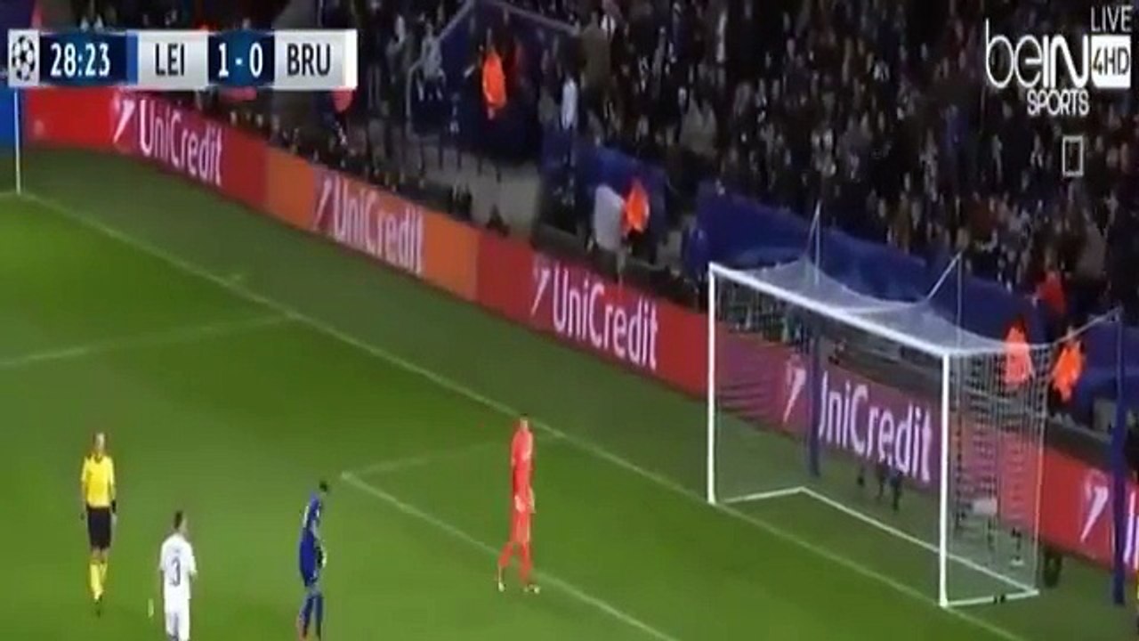 اهداف مباراة ليستر سيتي و كلوب بروج [2-1] دوري ابطال اوروبا [22-11-2016] عصام الشوالي