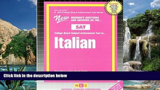 Buy Jack Rudman ITALIAN (SAT Subject Test Series) (Passbooks) (COLLEGE BOARD SAT SUBJECT TEST