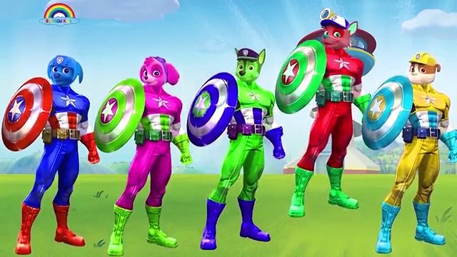 Paw Patrol Transforms Spiderman Finger Family Songs / Daddy Finger Family Nursery Rhymes Lyrics