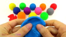 Fun Play and Learn Colours with Play Doh Balls Animals Mold with Molds for Kids EggVideos.com