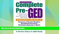 Best Price Contemporary s Complete Pre-GED : A Comprehensive Review of the Skills Necessary for