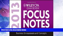 Best Price Wiley CPA Examination Review 2013 Focus Notes, Business Environment and Concepts Wiley
