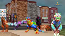 Rainbow Colors 3D Dinosaurs Blast Animals| Learn Color Rhymes for Kids | Children colors Song