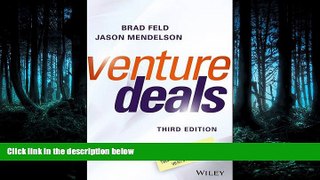 PDF [DOWNLOAD] Venture Deals: Be Smarter Than Your Lawyer and Venture Capitalist [DOWNLOAD] ONLINE
