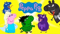 New Peppa Pig Family Frozen Elsa Hulk Purple Venom | #MRKINDER Surprise Eggs Toys #Animation