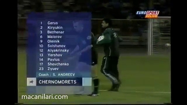 19.09.2001 - 2001-2002 UEFA Cup 1st Round 1st Leg FC Chernomorets Novorossiysk 0-1 Valencia CF