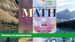 READ book Mastering Real Estate Mathematics (Mastering Real Estate Mathematics, 6 ed) BOOOK ONLINE