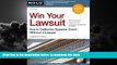 Pre Order Win Your Lawsuit: Sue in California Superior Court Without a Lawyer (Win Your Lawsuit: A