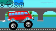 Learn colors with School Bus | Color for Children Learn with Monster Trucks - Colors Train Learning