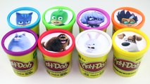 Learn Colors Playdoh Cup Surprises - The Secret Life of Pets & PJ Masks Did You Ever See my Friends