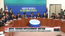 Opposition parties drawing up draft impeachment motions against president