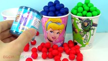 Cookie Monster Play Doh Surprise Cups Disney Princess Finding Dory Buzz Lightyear Shopkins Toys
