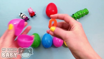 Disney Frozen Surprise Eggs Learn a Word with Peppa Pig Toys! Learn Fruits! Lesson 11