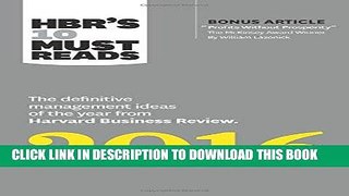 [READ] Mobi HBR s 10 Must Reads 2016: The Definitive Management Ideas of the Year from Harvard