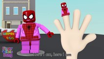 LEGO SPIDERMAN Surprise Egg Finger Family Nursery Rhyme | Parody Finger Kids Song